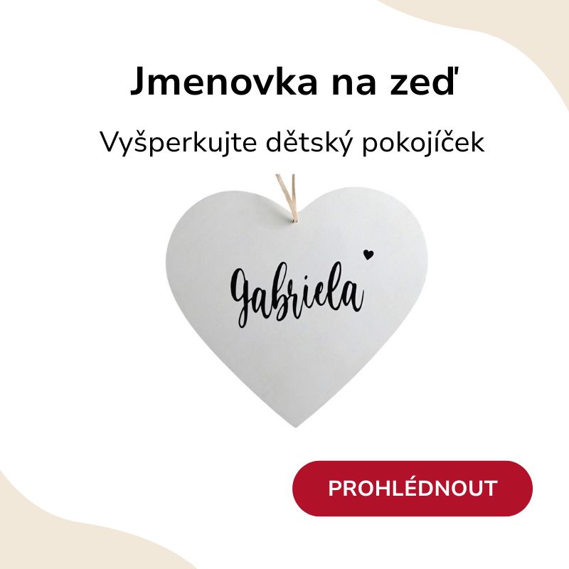 Banner tip na dárek jmenovky