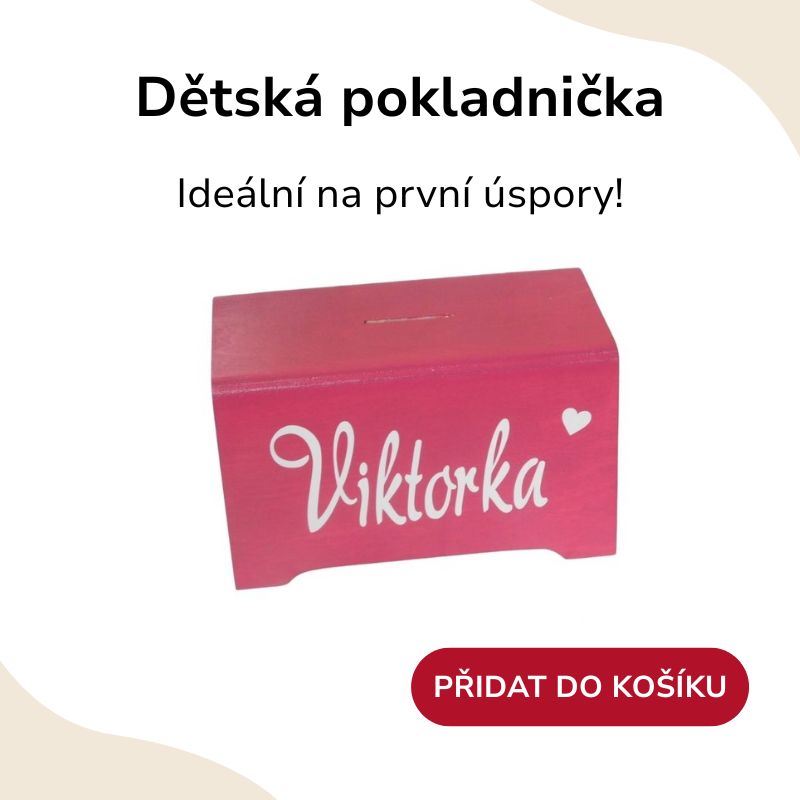 Tip na dárek dětská pokladnička
