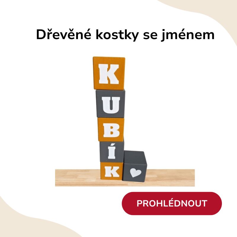 Tip na dárek dřevěné kostky