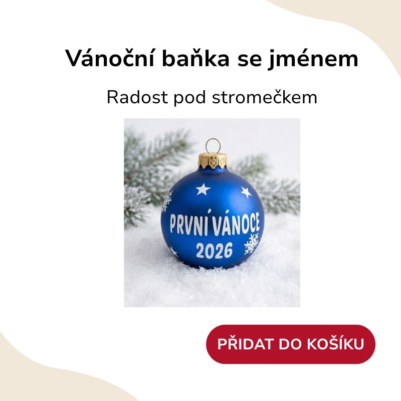 Tip na dárek vánoční ozdoba pro miminko modrá