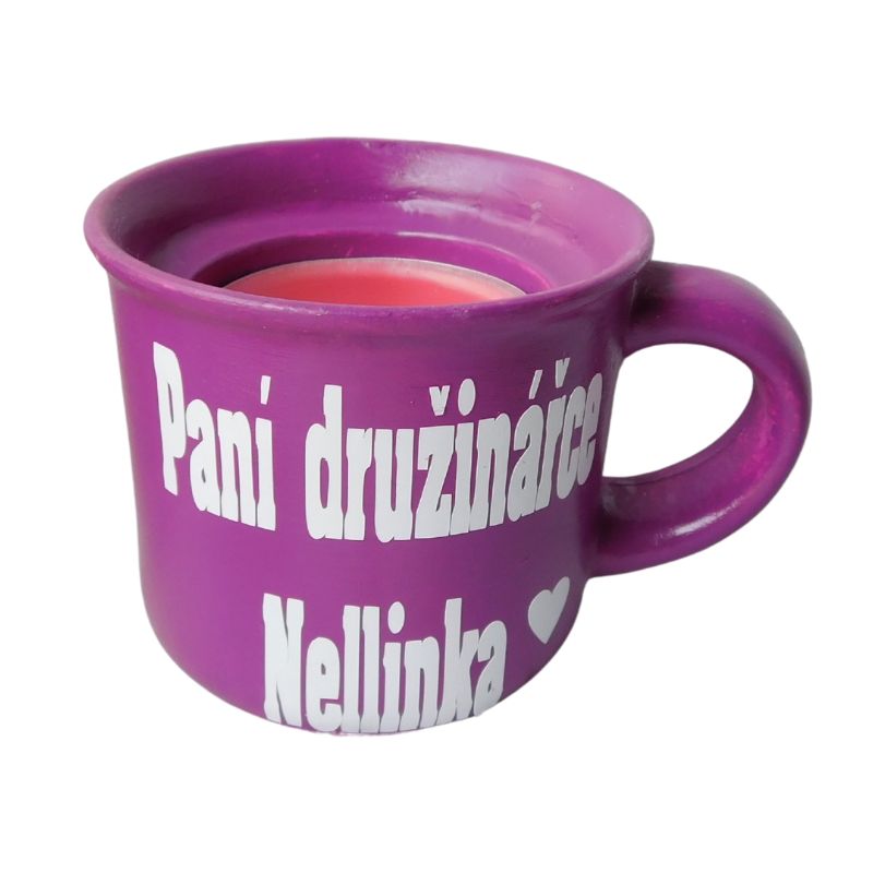 Svícen hrníček pro paní družinářku barvy na výběr