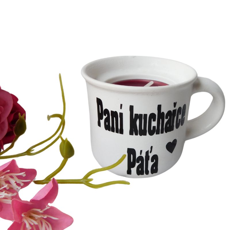 Svícen hrníček pro paní kuchařku barvy na výběr