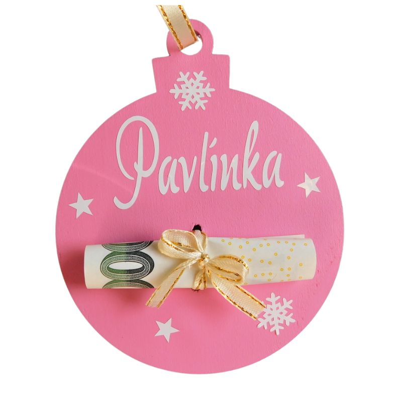 Dárková kapsa na peníze - růžová