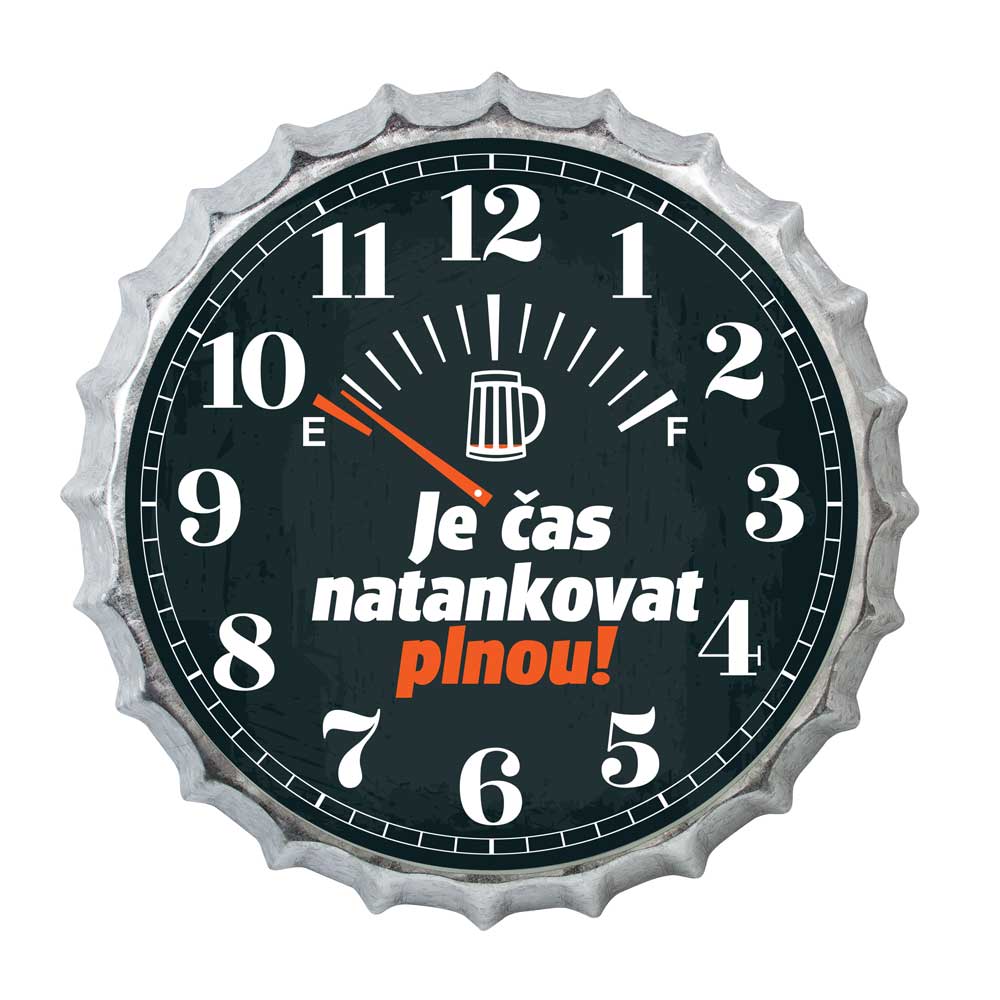 Dřevěné hodiny s textem