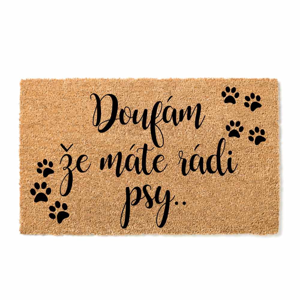 Bohemia Gifts Rohožka 40 x 60 cm pro pejskaře – Doufáme, že máte rádi psy