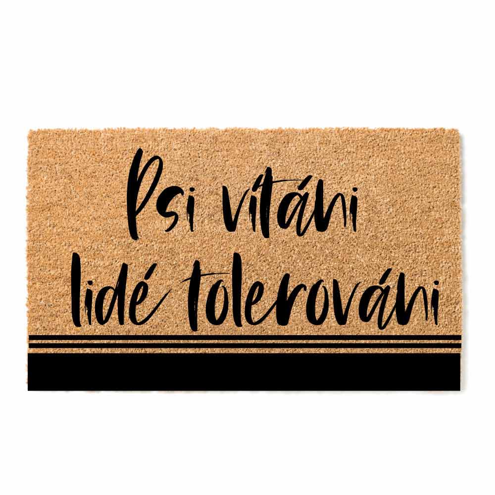 Bohemia Gifts Rohožka 40 x 60 cm pro pejskaře – Psi vítáni lidé tolerováni