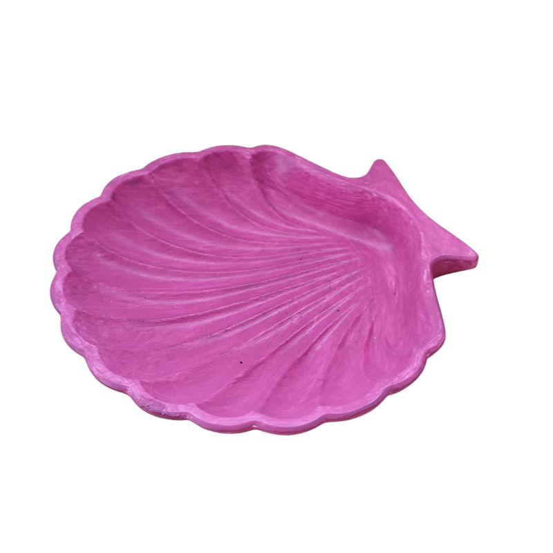 Mušle miska na šperky fialovorůžová