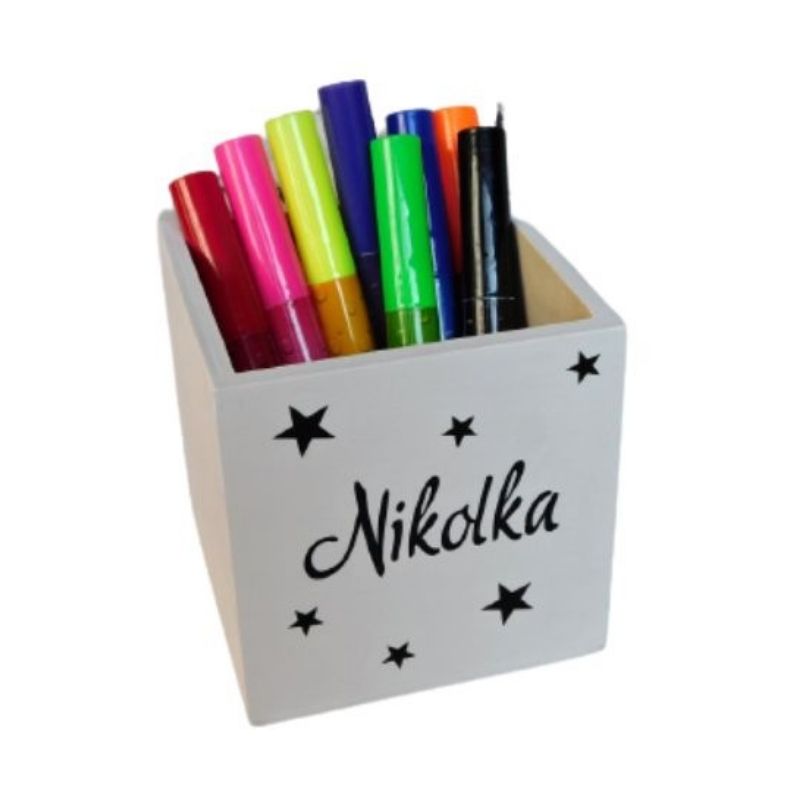 Organizér na pastelky jedna komora BÍLÝ