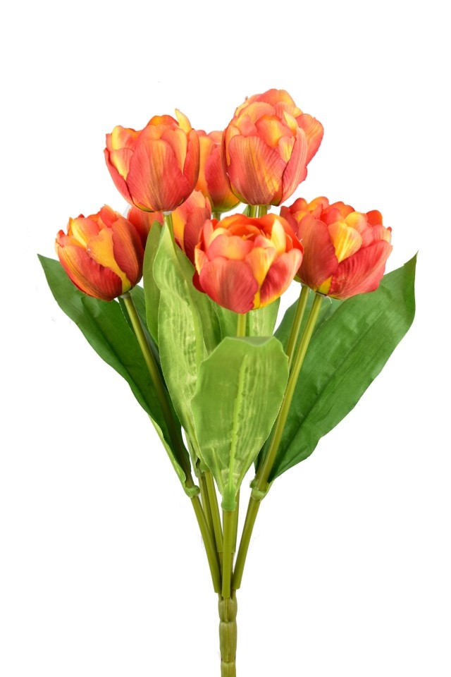 Kytice tulipánů 43 cm, oranžová