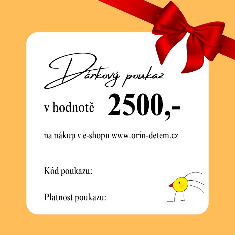 Dárkový poukaz na nákup v hodnotě 2500,-