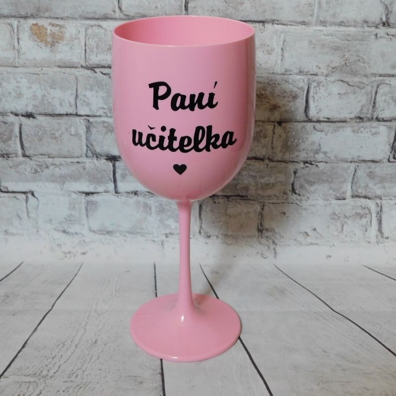 Sklenička pro paní učitelku - růžová