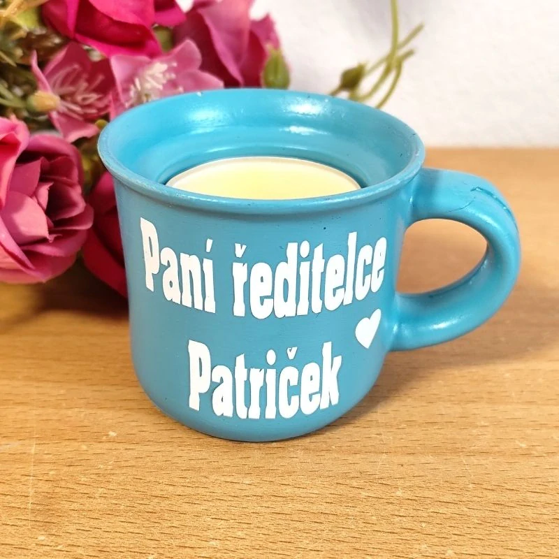 Svícen hrníček pro paní ředitelku barvy na výběr