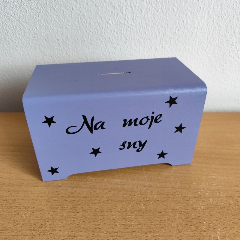 Fialová pokladnička Na moje sny