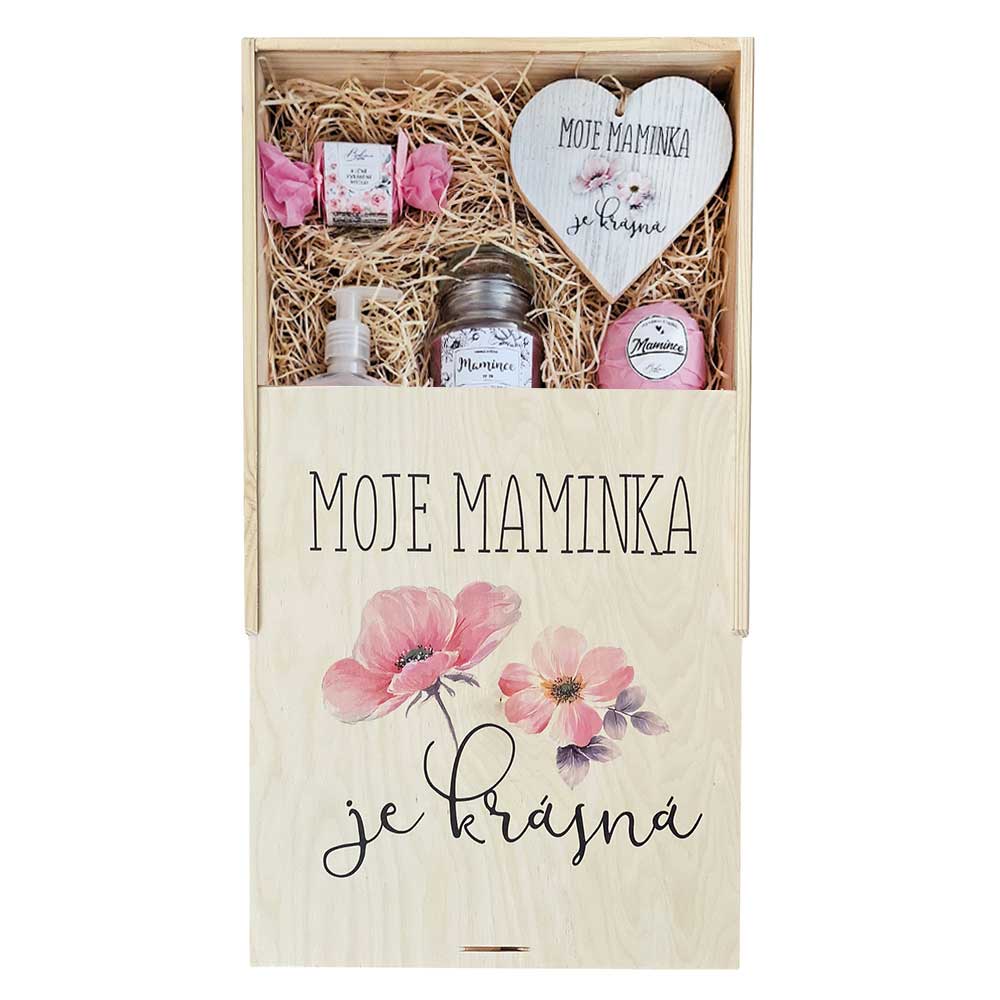 Bohemia Gifts Dřevěný dárkový box – moje maminka je krásná
