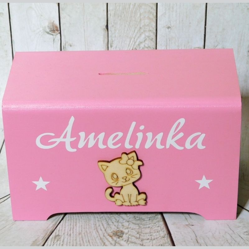 Pokladnička pro holčičku s kočičkou