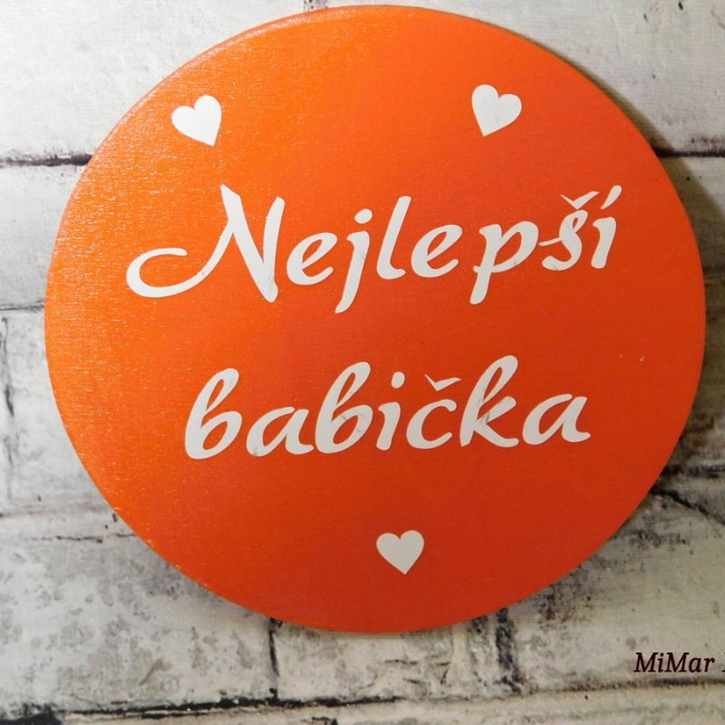 Dřevěná magnetka Nejlepší babička