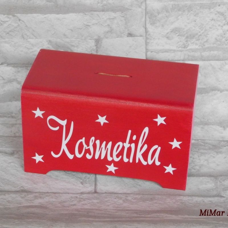 Pokladnička s textem na přání