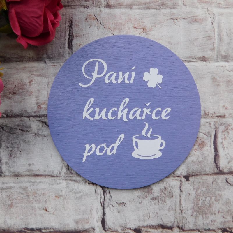 Dřevěný podtácek paní kuchařce