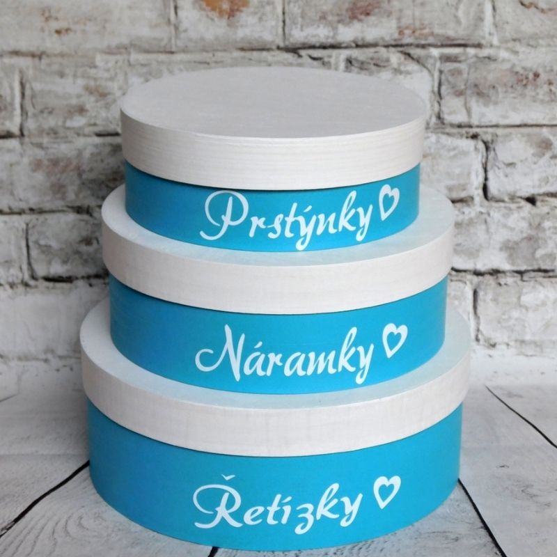 Šperkovnice na prstýnky, náramky, řetízky tyrkys