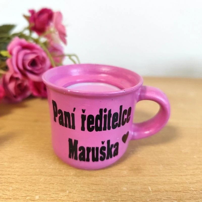 Svícen hrníček pro paní ředitelku barvy na výběr