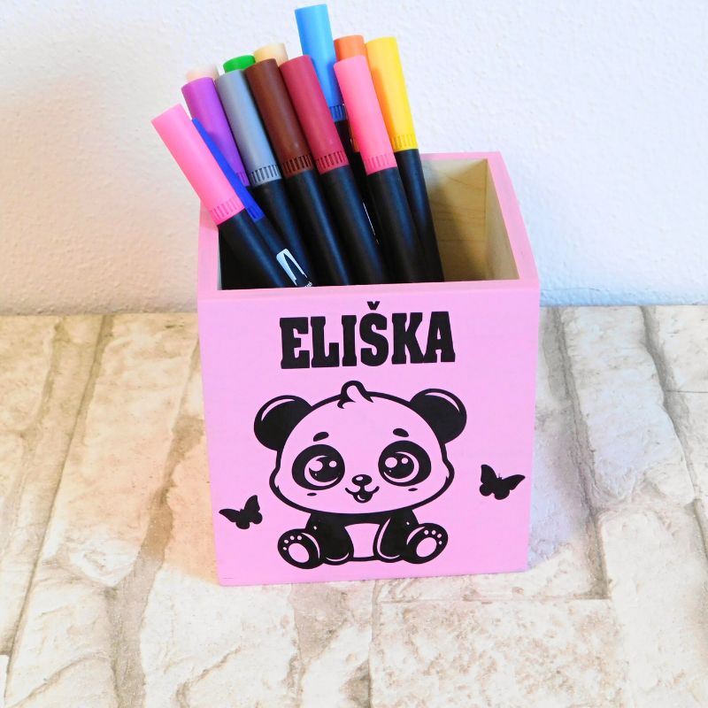 Přihrádka na pastelky panda