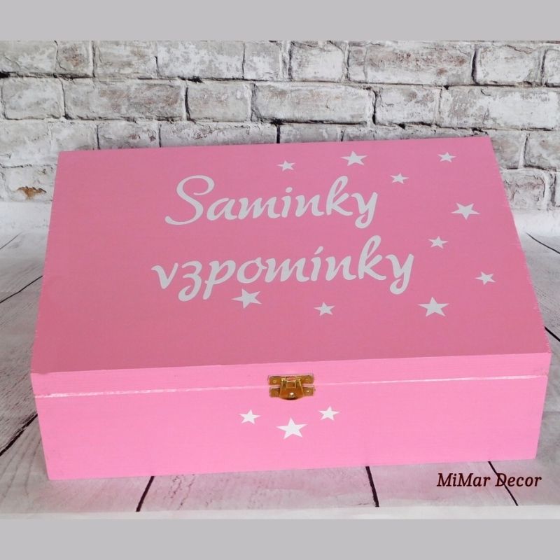 Dárková bedýnka na vzpomínky růžová
