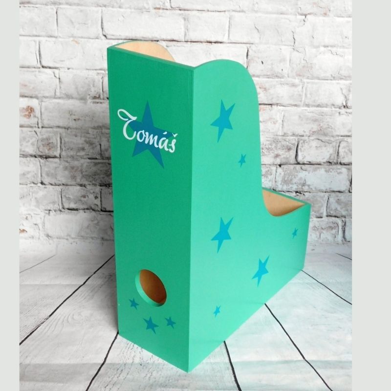 Dřevěný pořadač šanon se jménem STAR mořské hvězdy