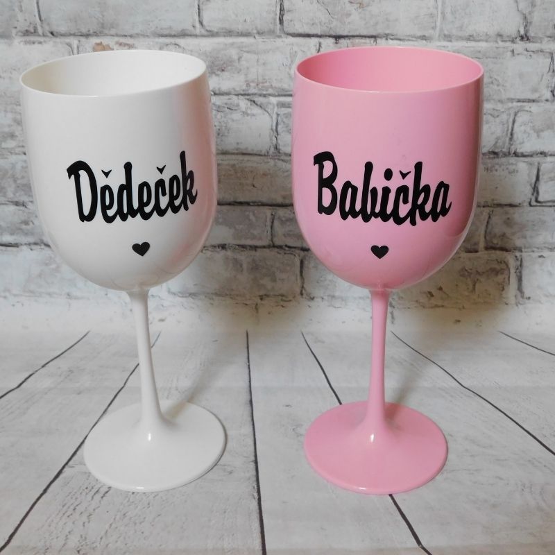 Dárková sada skleniček pro babičku a dědečka