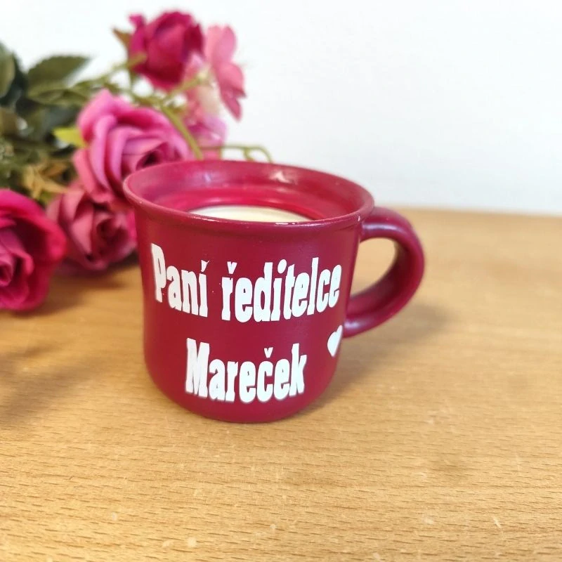 Svícen hrníček pro paní ředitelku barvy na výběr