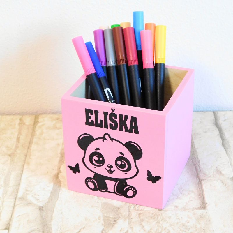 Přihrádka na pastelky panda