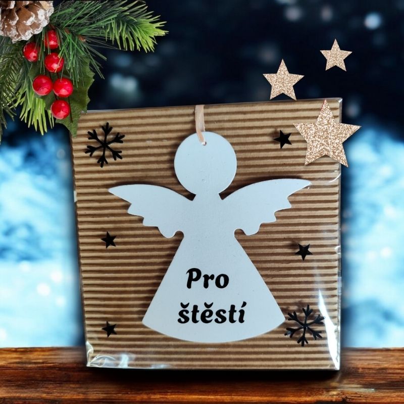 Anděl Pro štěstí na kartě