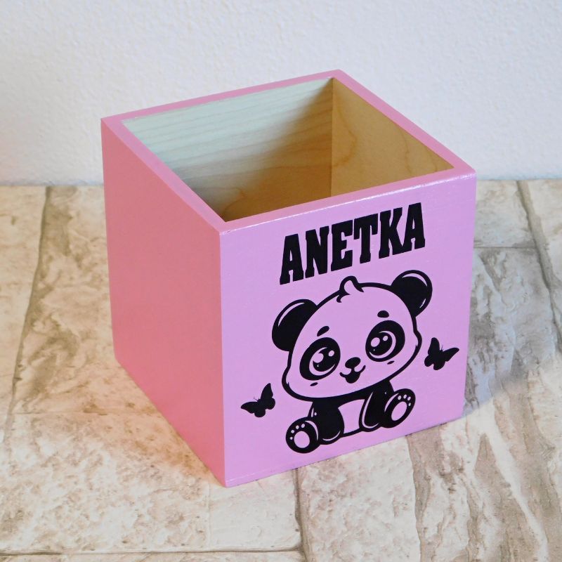Přihrádka na pastelky panda