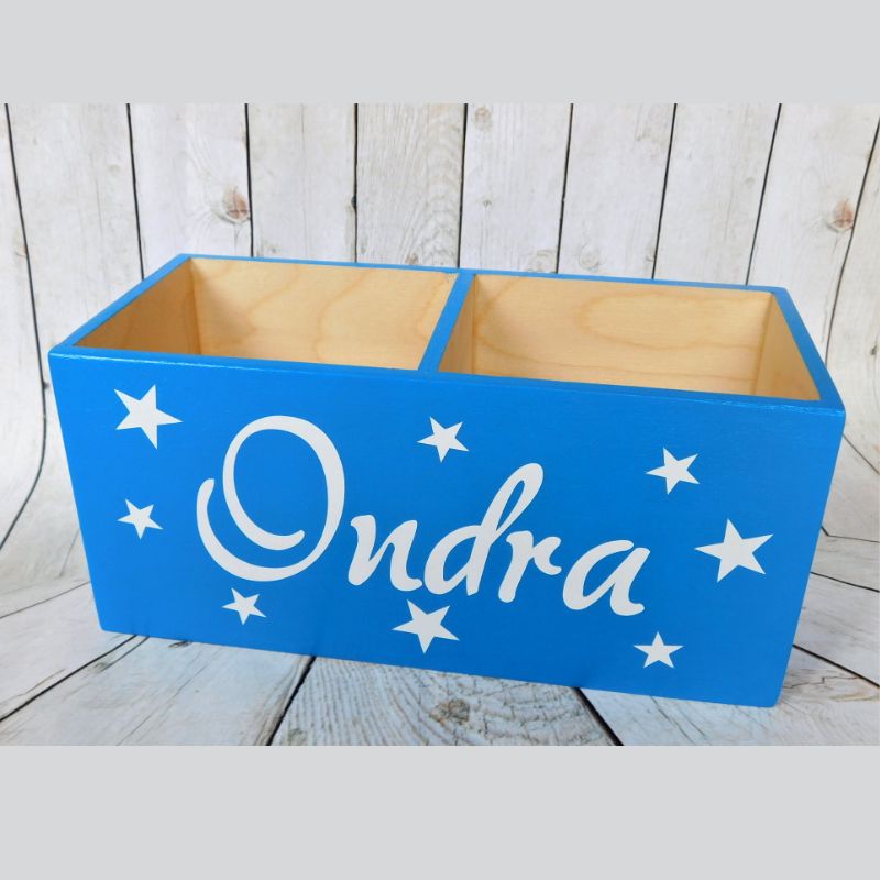 Organizér na tužky se jménem modrý