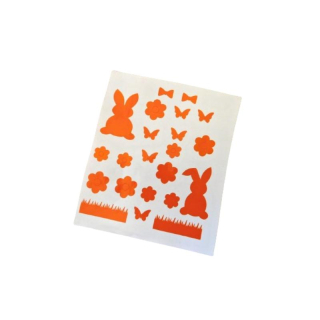 Velikonoční samolepky 22 ks oranžové