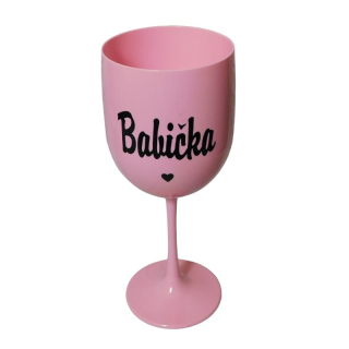 Sklenička pro babičku - růžová