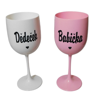 Dárková sada skleniček pro babičku a dědečka