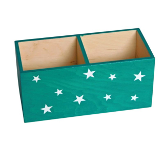 Dřevěný pastelkovník s hvězdičkami - mořský