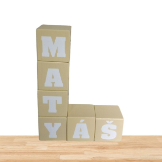 Dekorace dřevěné kostky slonová kost