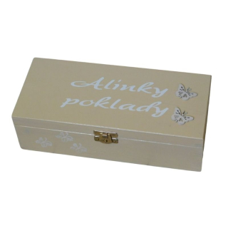 Dřevěná krabička poklady slonová kost