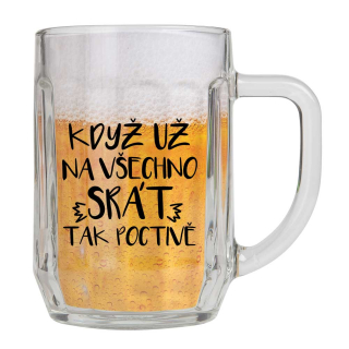 Bohemia Gifts Dárkový pivní půllitr v krabičce – Tak poctivě