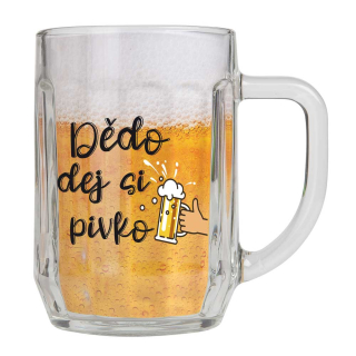 Bohemia Gifts Dárkový pivní půllitr pro dědečka v krabičce