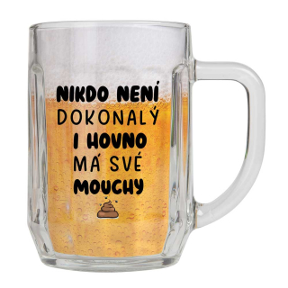 Bohemia Gifts Dárkový pivní půllitr v krabičce – Nikdo není dokonalý