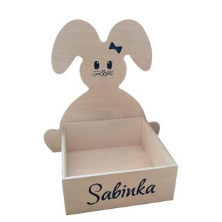 Dřevěný velikonoční box na pomlázku přírodní Holka