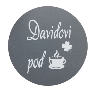 Dřevěný podtácek pod kávu se jménem na přání