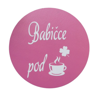 Dřevěný podtácek Babičce pod kávu