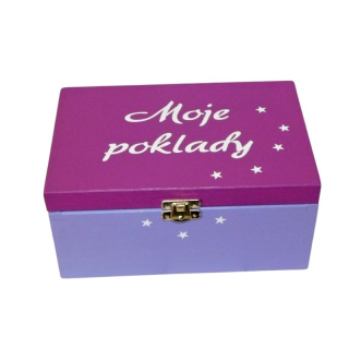 Dřevěná bedýnka Moje poklady