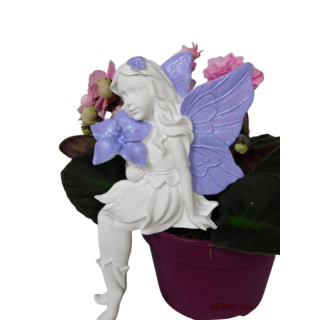 Dekorace víla s květinou barevná - lila
