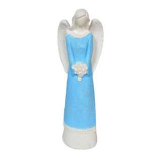 Andělka Barborka s kyticí modrá