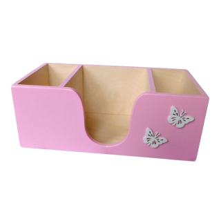 Organizér s přihrádkou na bločky s motýlky