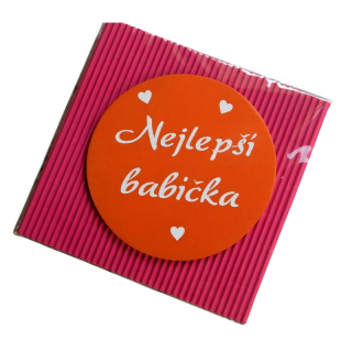 Dřevěná magnetka Nejlepší babička